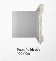 ALIZAR BRANCO PASSA FIO FRISADO 100X10X2